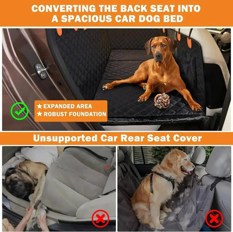 Hard Bottom Dog Car Seat Protector - Mister Woofs