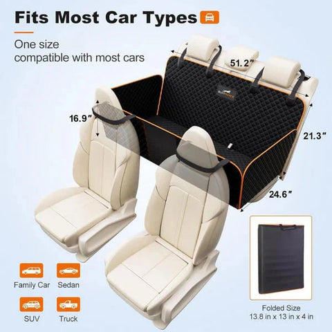 Hard Bottom Dog Car Seat Protector - Mister Woofs